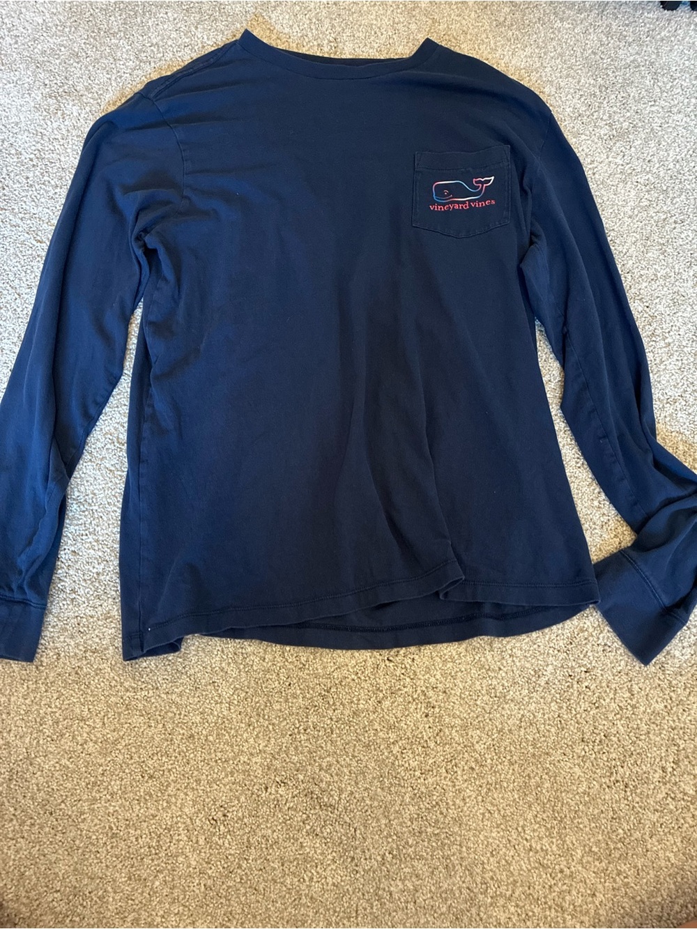 Vineyard Vines Long-Sleeve Pocket Tee - Navy